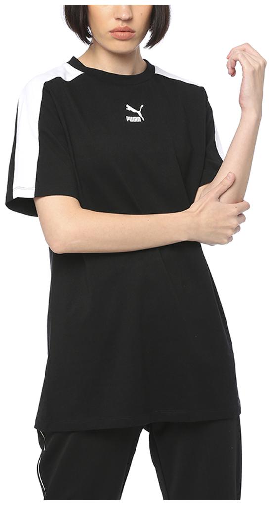 

Puma Women Black Regular fit Round neck Cotton T shirt