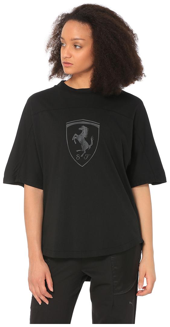 

Puma Women Black Regular fit Round neck Cotton T shirt