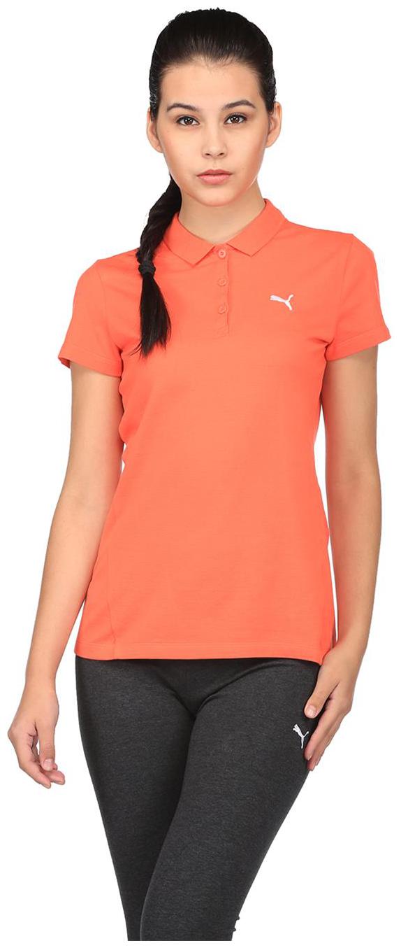 

Puma Women Orange Regular fit Round neck Cotton T shirt