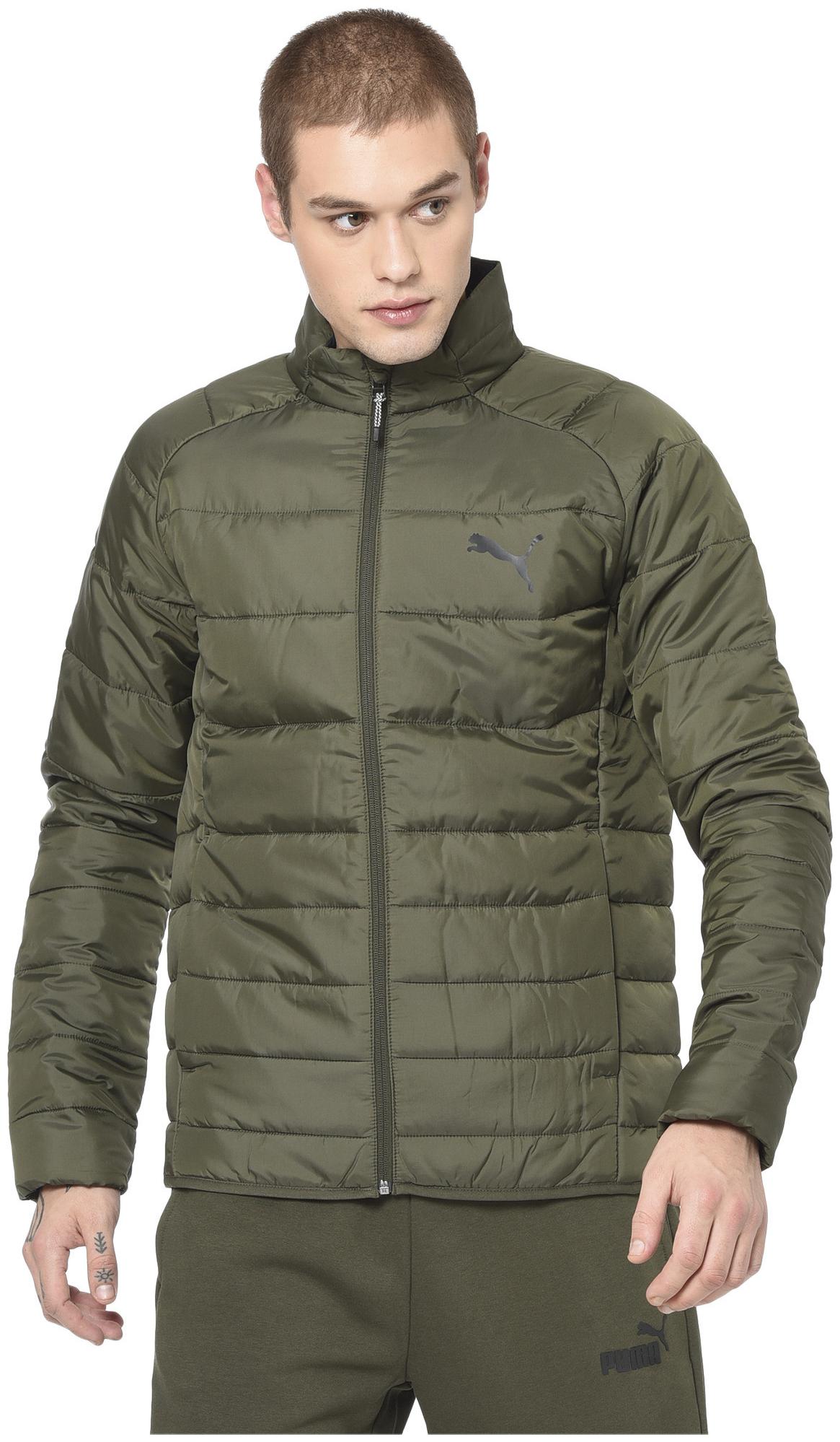 

Puma Men Green Solid Quilted jacket