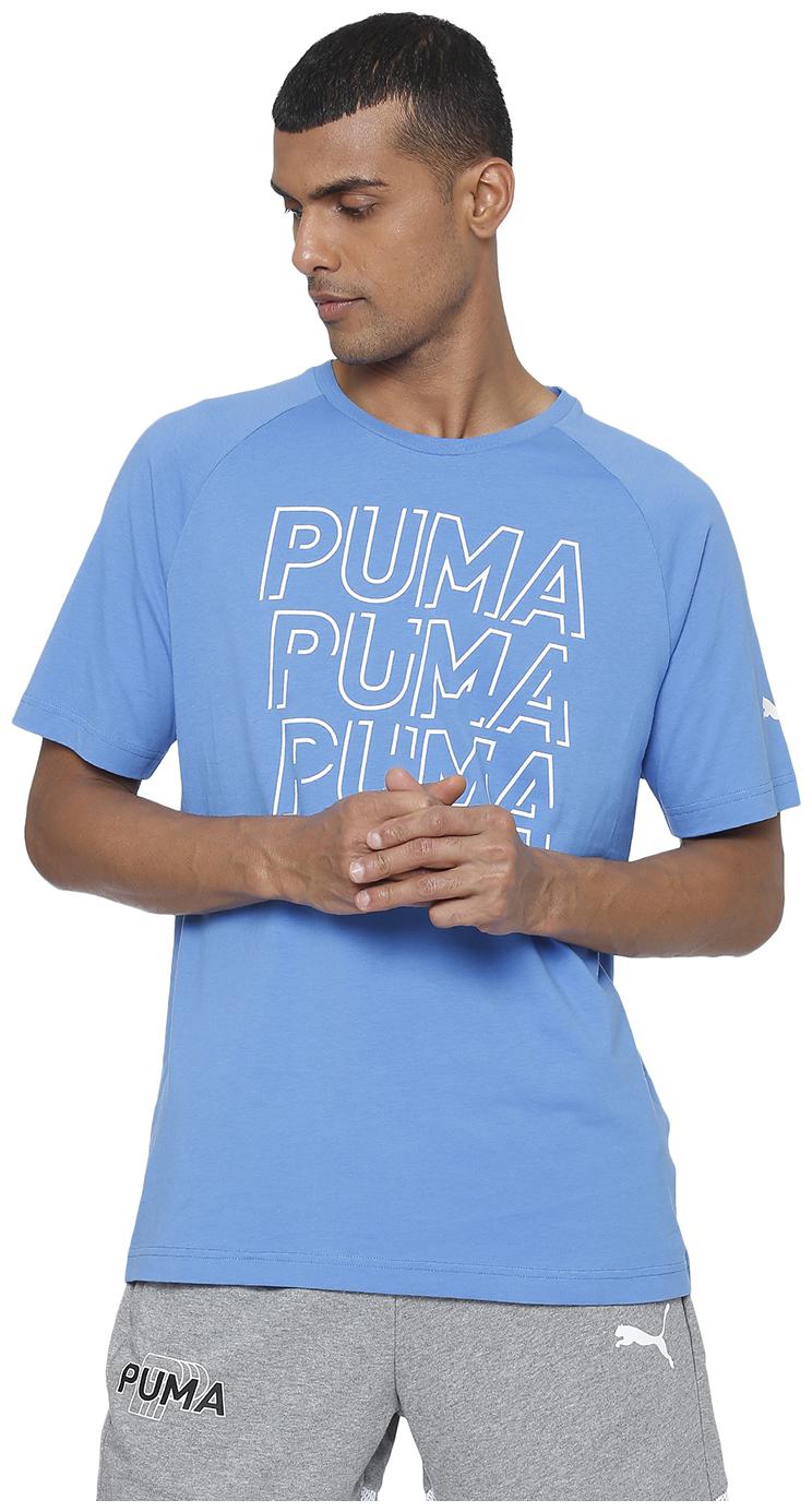 

Puma Men Blue Regular fit Cotton Round neck T-Shirt - Pack Of 1