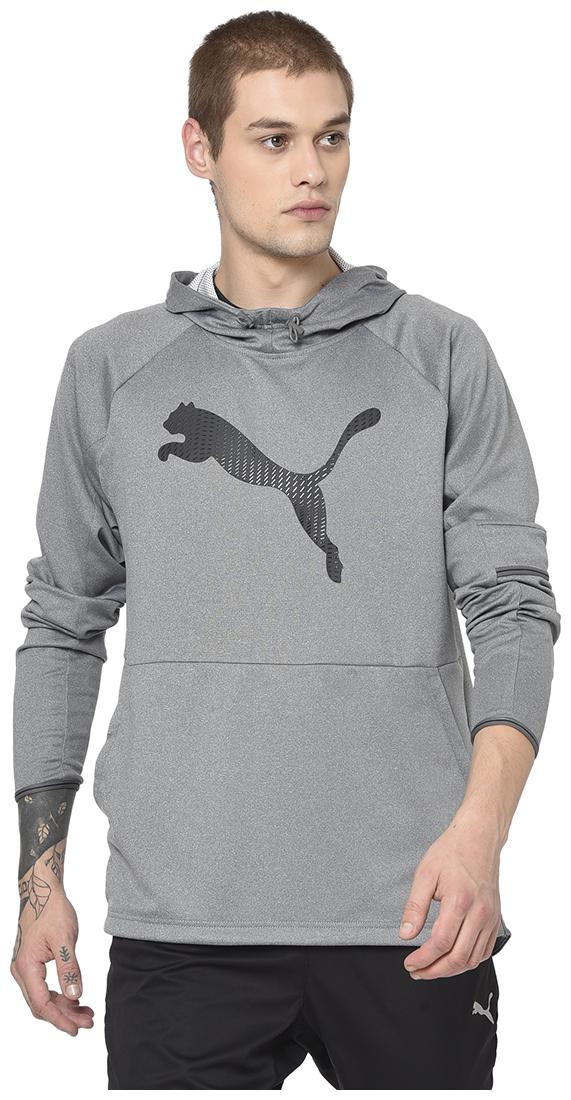 

Puma Men Grey Hooded Hoodie