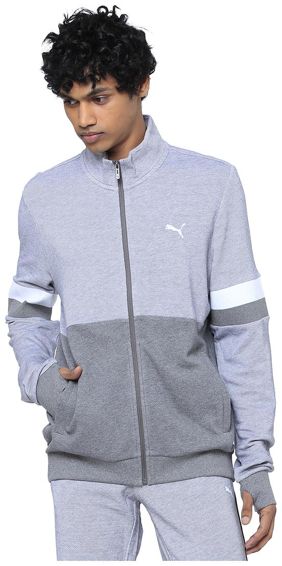 

Puma Cotton blend Men Grey Quilted Jacket