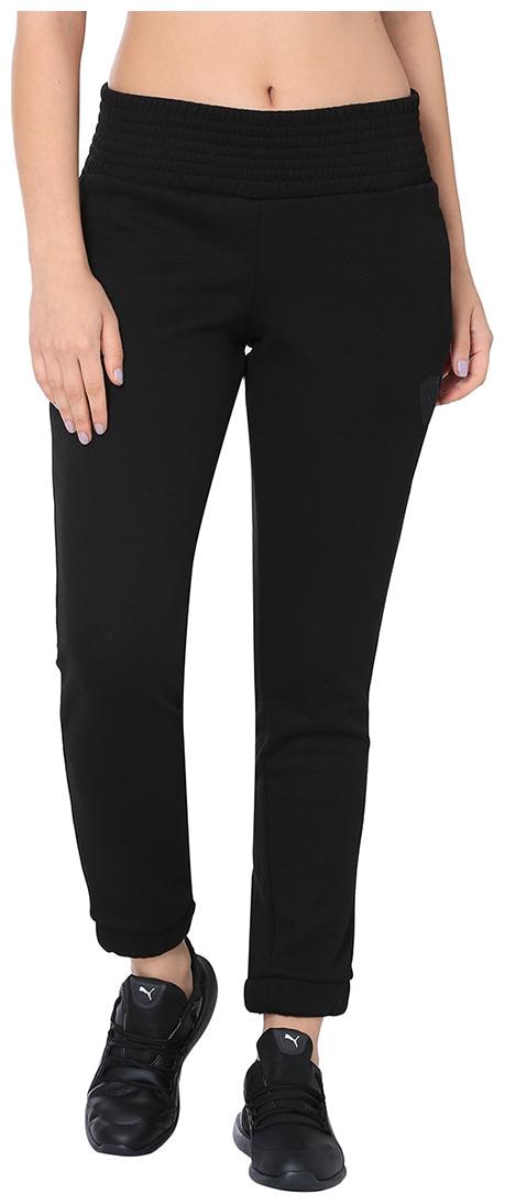 

Puma Women Regular fit Cotton Solid Track pants - Black