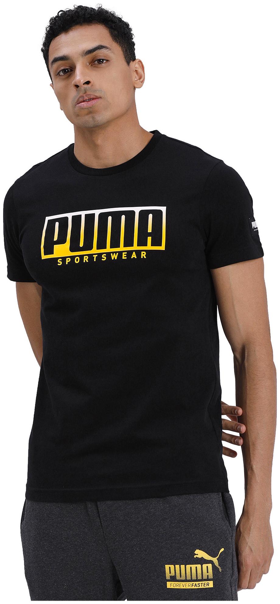 

Puma Men Black Regular fit Cotton Round neck T-Shirt - Pack Of 1