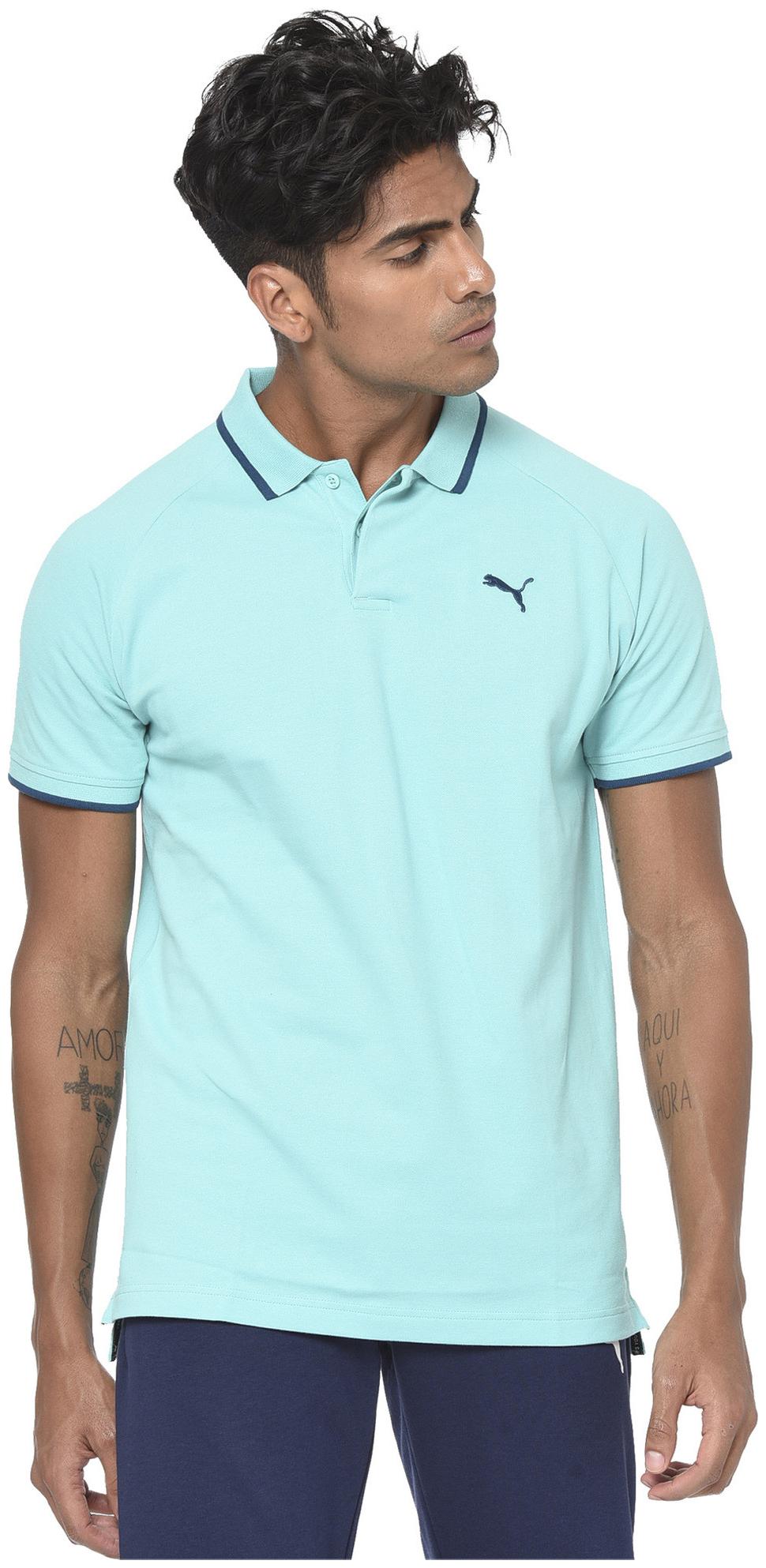

Puma Men Blue Regular fit Cotton Polo collar T-Shirt - Pack Of 1