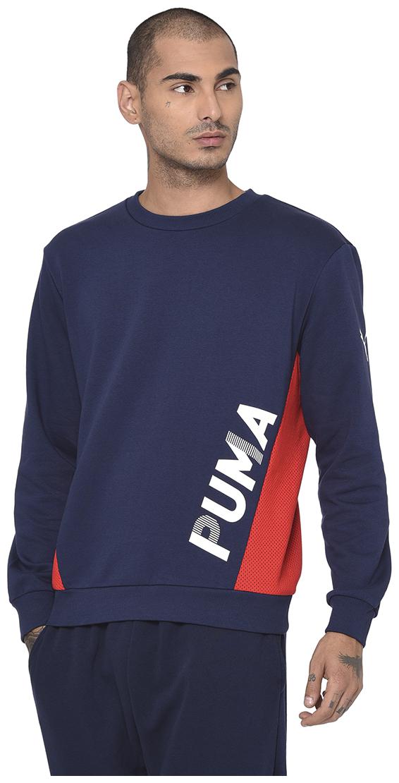 

Puma Men Blue Round neck Pullover