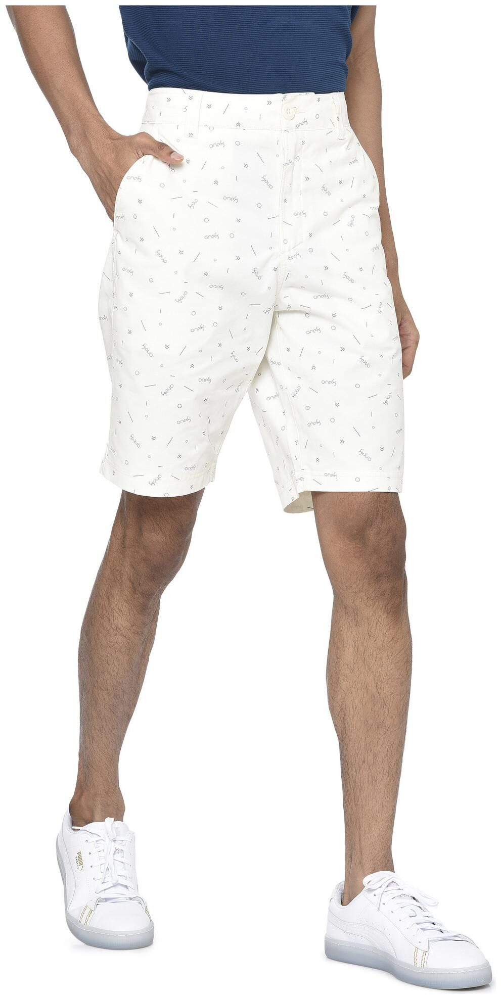 

Puma Men White Regular Fit Regular Shorts