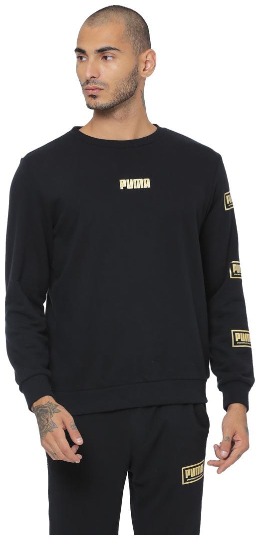 

Puma Cotton Blend Men Black Pullover