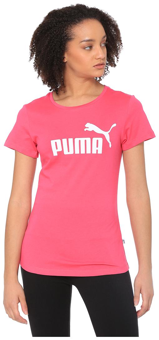 

Puma Women Pink Regular fit Round neck Cotton T shirt