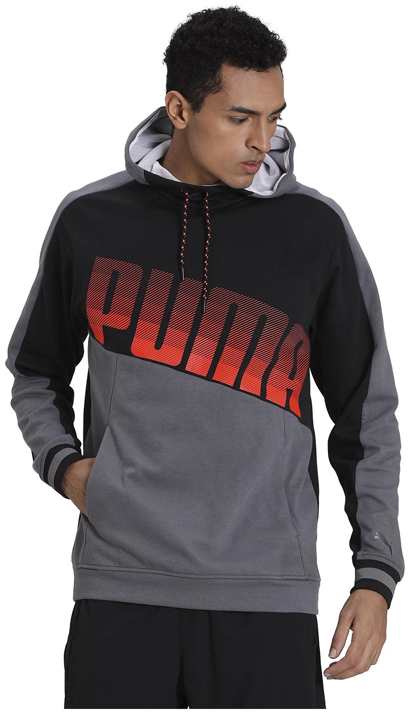 

Puma Men Grey Hooded Hoodie