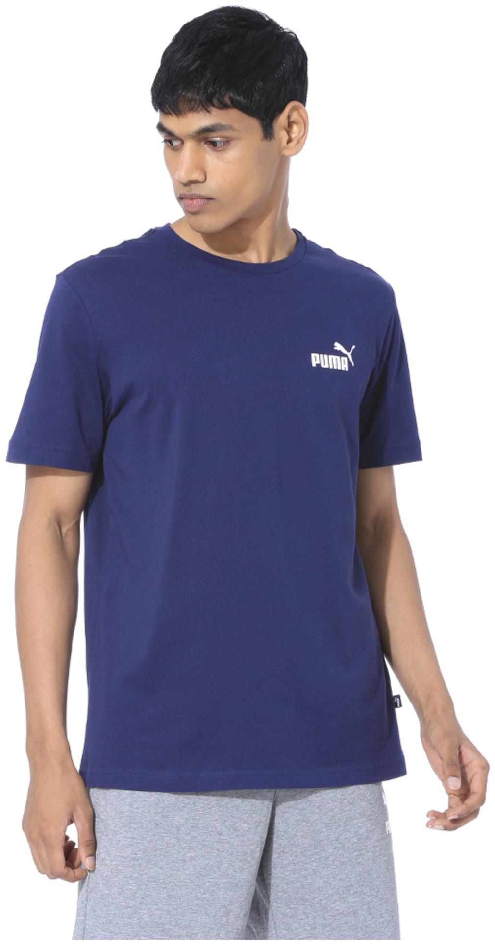 

Puma Men Blue Regular fit Cotton Round neck T-Shirt - Pack Of 1