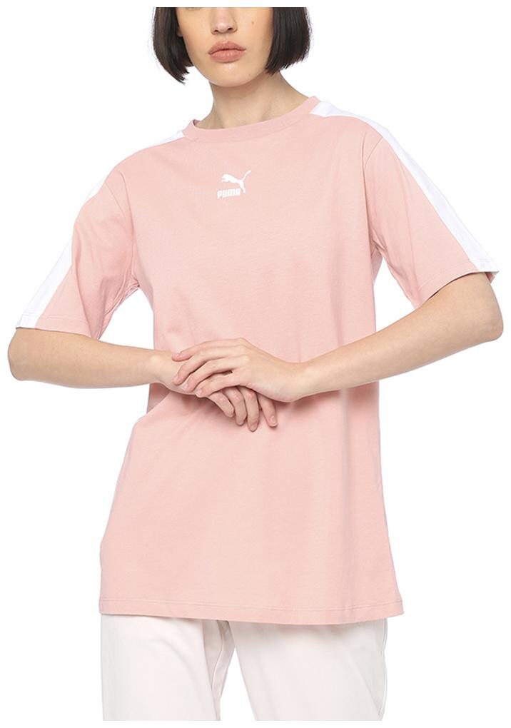 

Puma Women Pink Regular fit Round neck Cotton T shirt