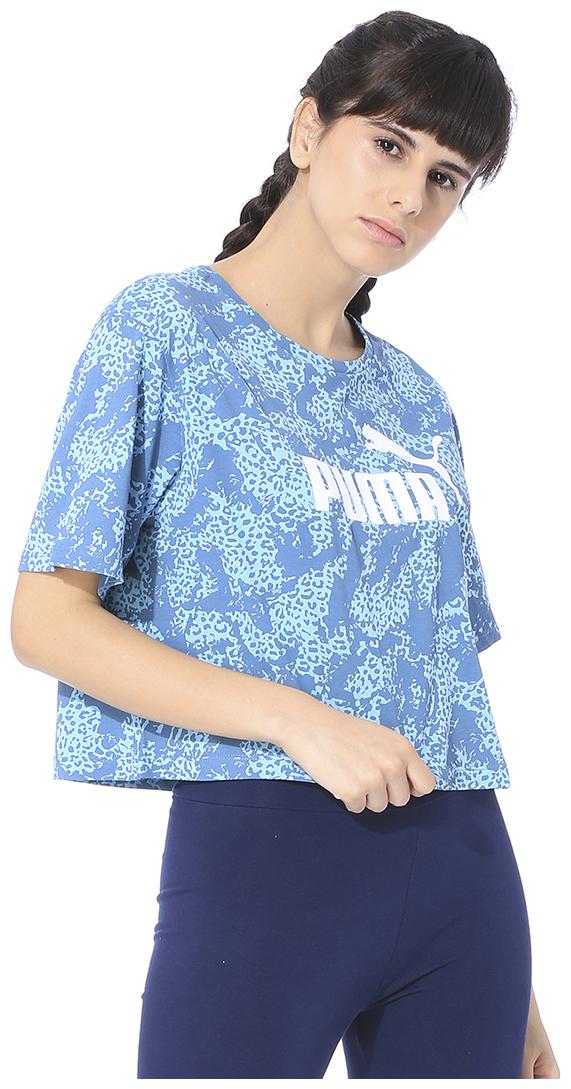 

Puma Women Printed Regular top - Blue