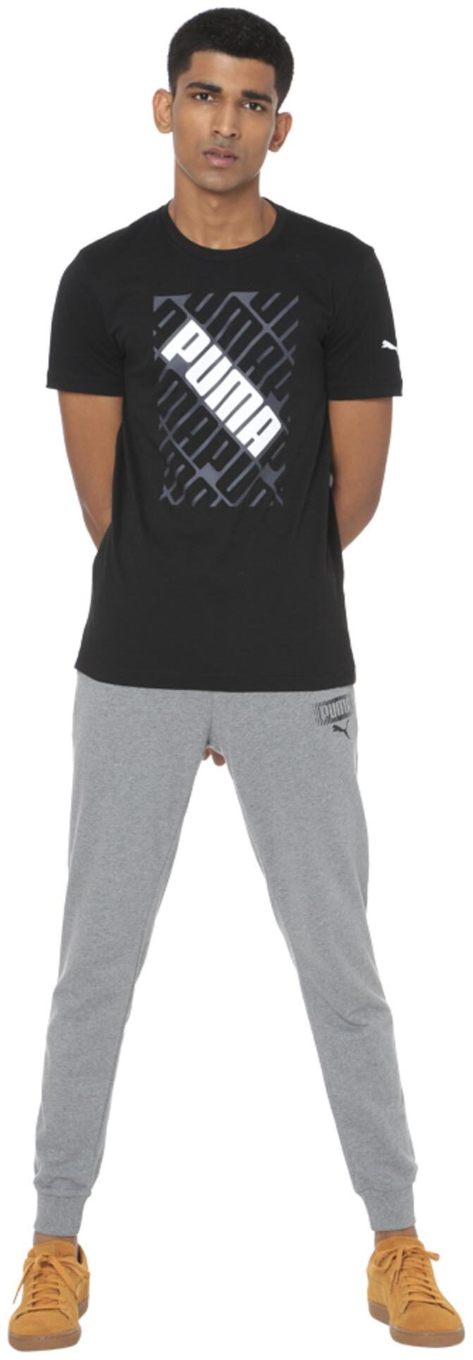 

Puma Men Black Regular fit Cotton Round neck T-Shirt - Pack Of 1