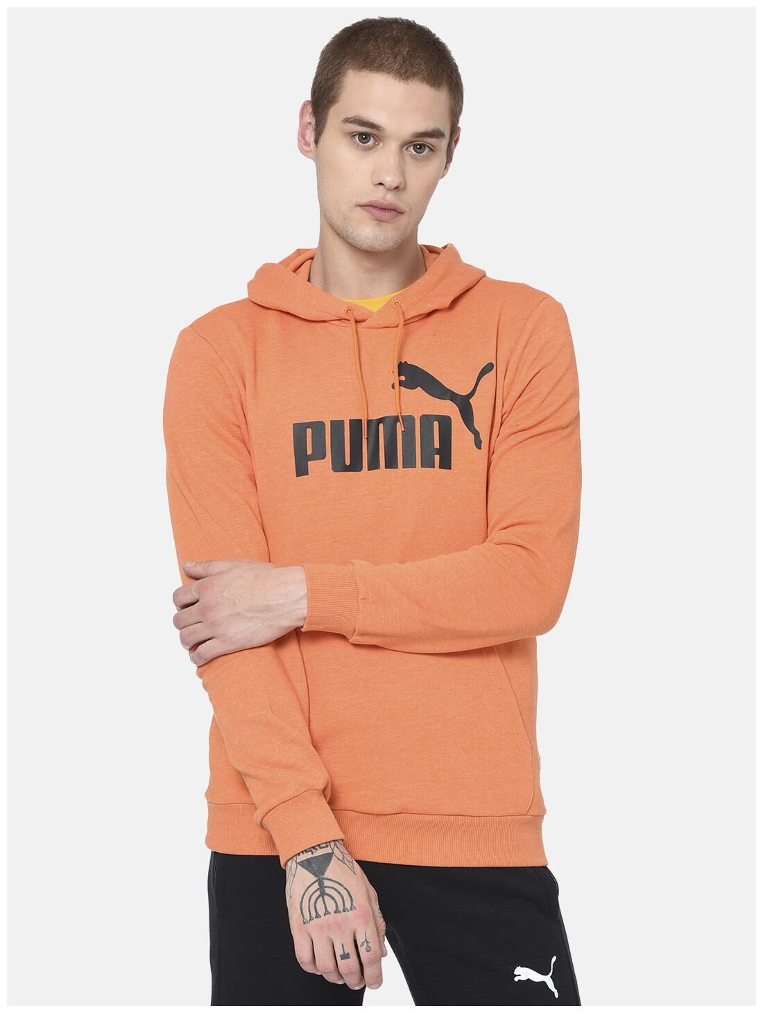 

Puma Men Orange Hooded Hoodie
