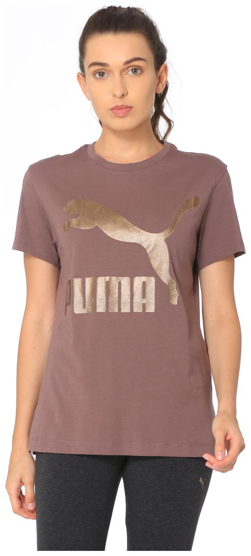 

Puma Women Brown Regular fit Round neck Cotton T shirt