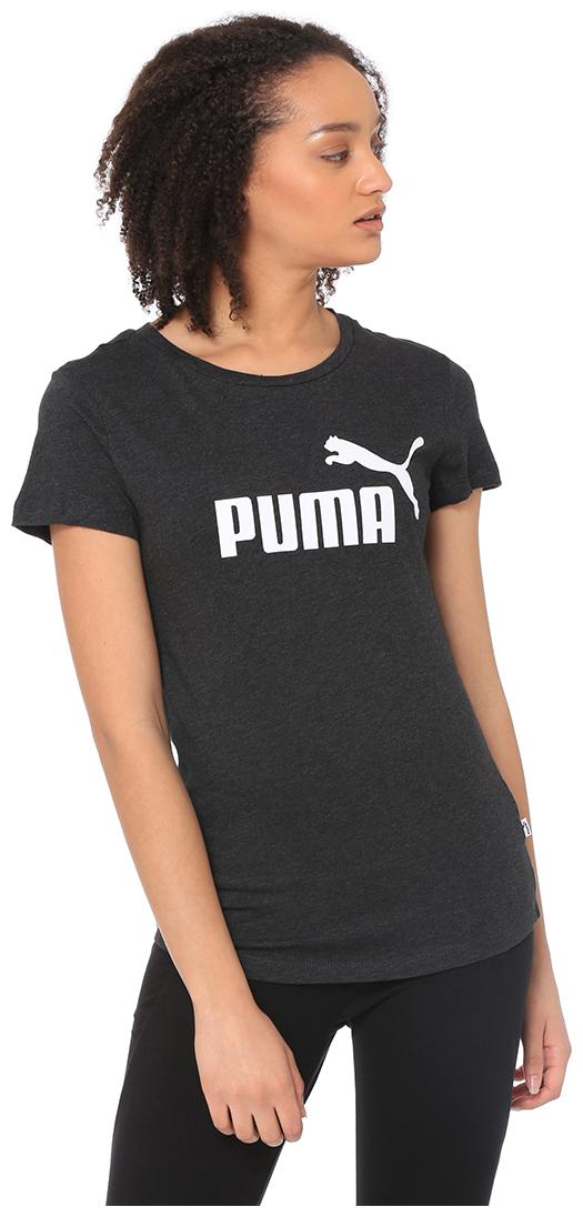 

Puma Women Grey Regular fit Round neck Cotton T shirt
