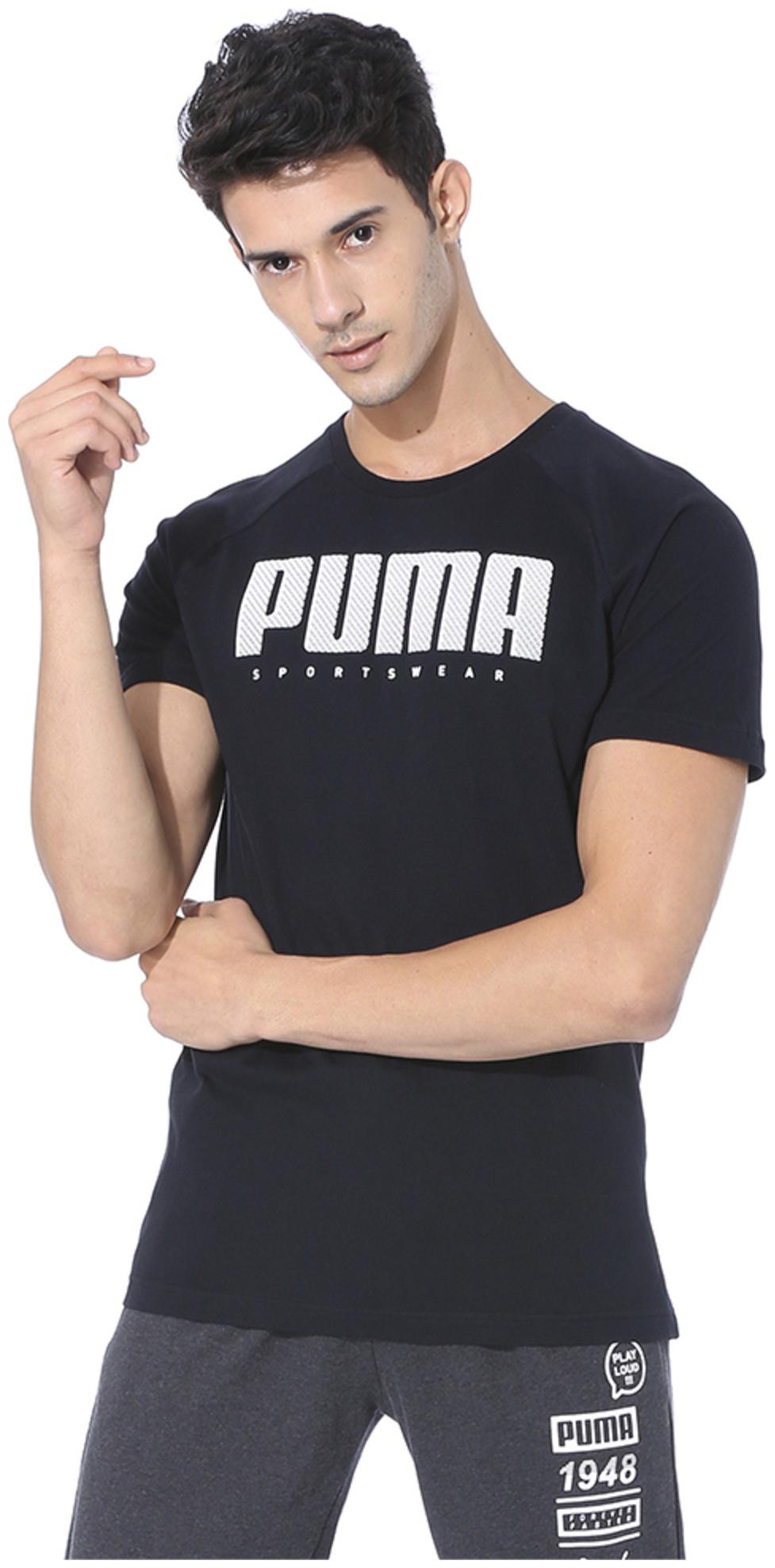 

Puma Men Black Regular fit Cotton Round neck T-Shirt - Pack Of 1