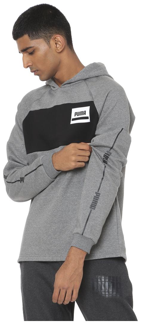 

Puma Men Grey Hooded Hoodie