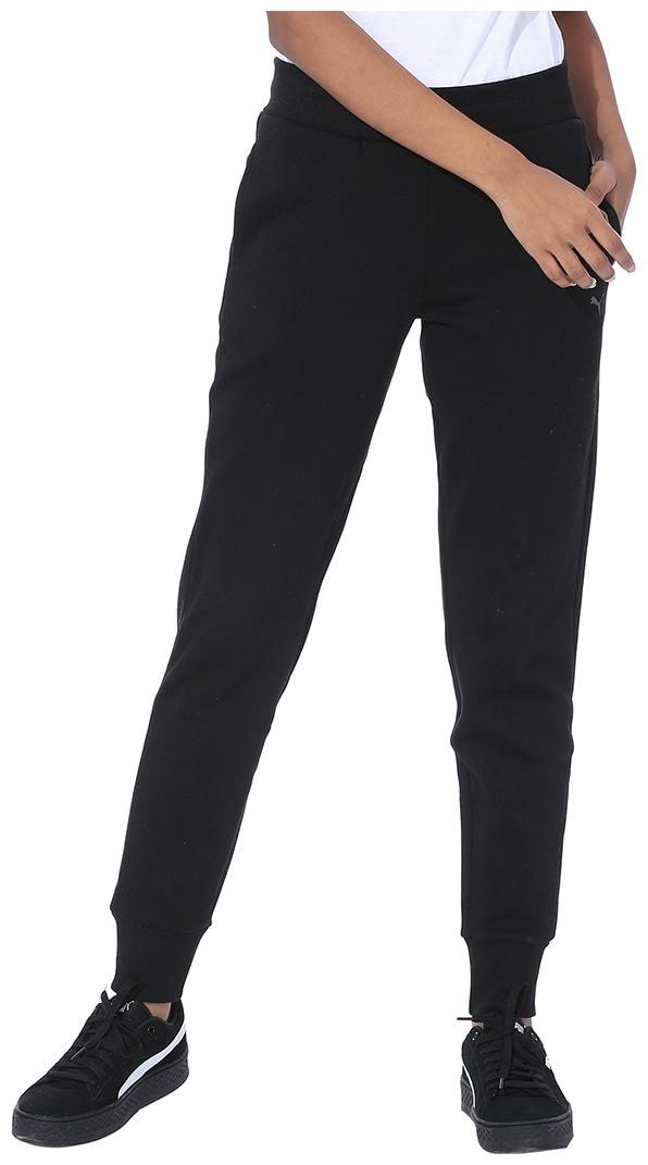 

Puma Cotton Blend Black Solid Joggers For Women