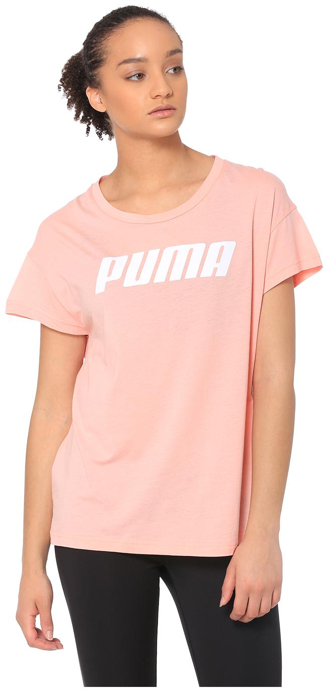 

Puma Women Pink Regular fit Round neck Cotton T shirt