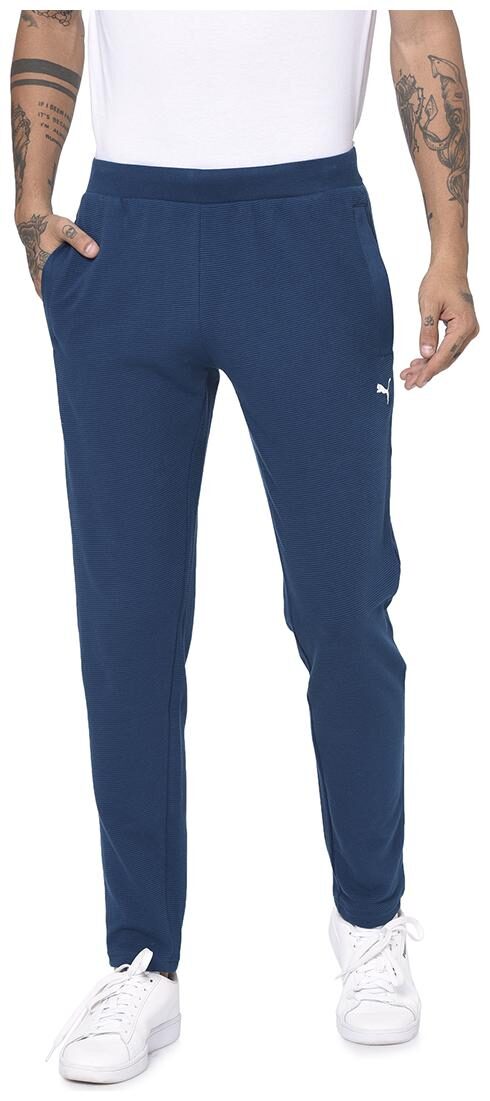 

Puma Cotton Blend Men Blue Track Pants