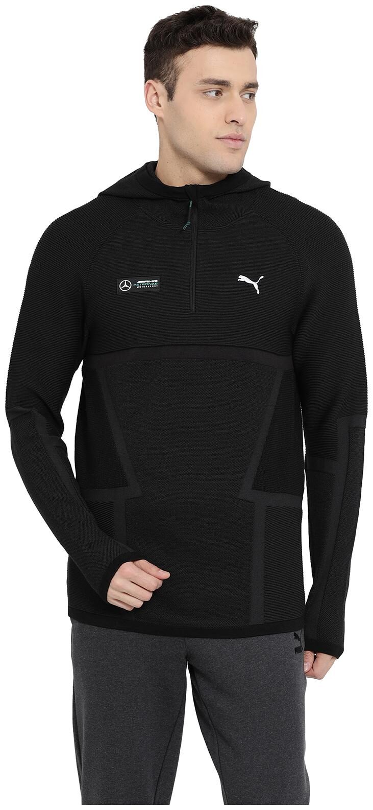 

Puma Men Black Hooded Sweatshirt