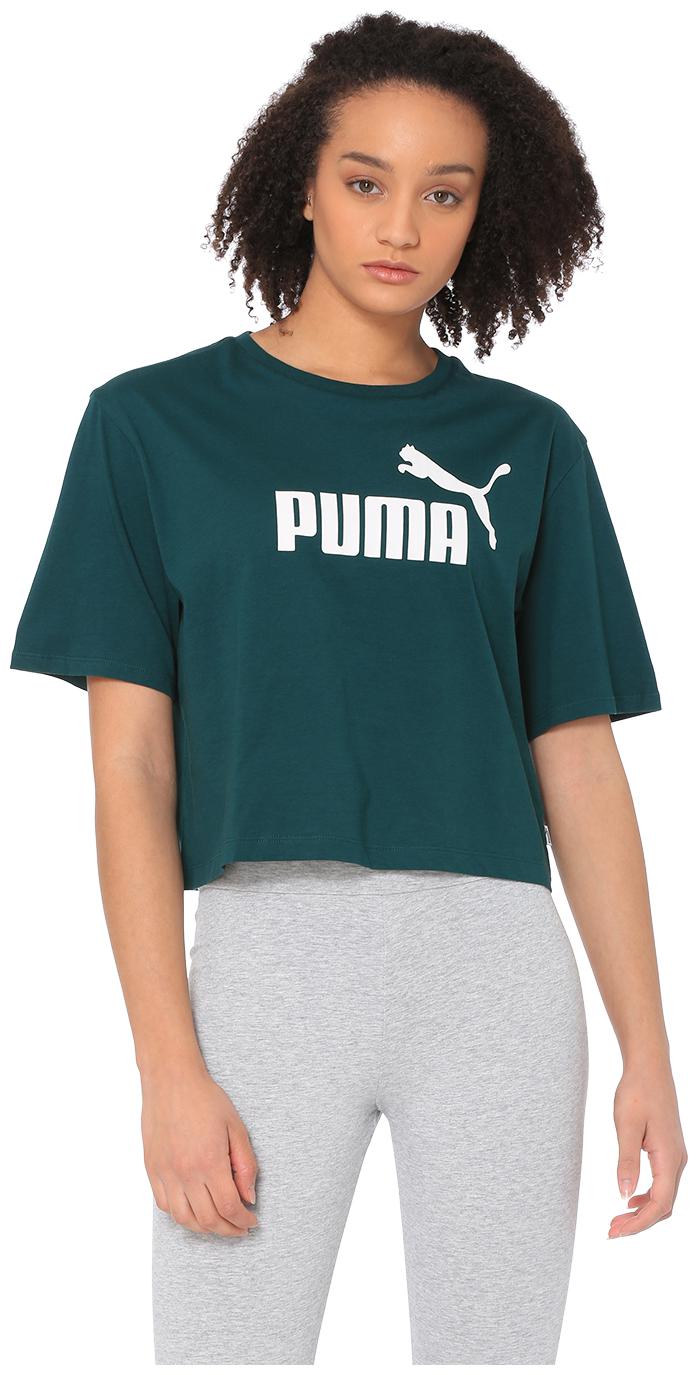 

Puma Women Green Regular fit Round neck Cotton T shirt