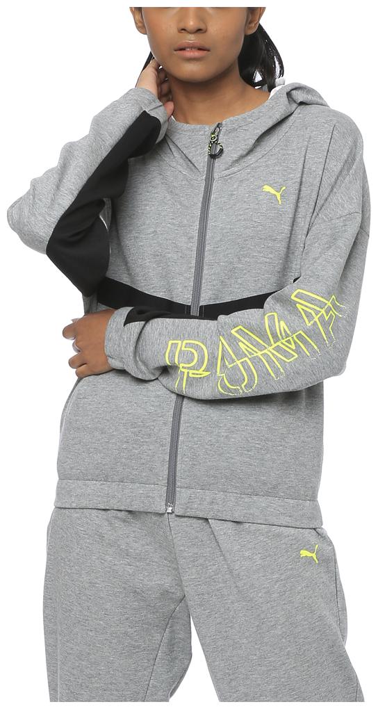 

Puma Women Solid Regular Jacket - Grey