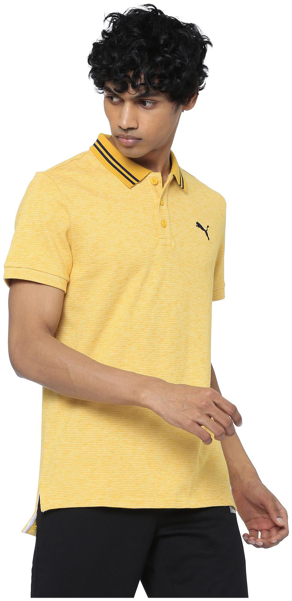 

Puma Men Yellow Regular fit Cotton Polo collar T-Shirt - Pack Of 1