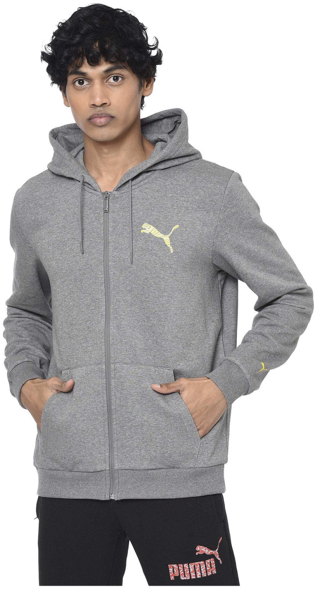 

Puma Men Grey Solid Quilted jacket