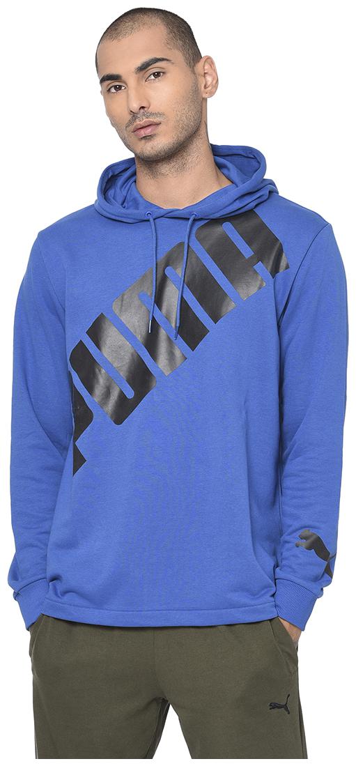 

Puma Cotton Blend Men Blue Pullover