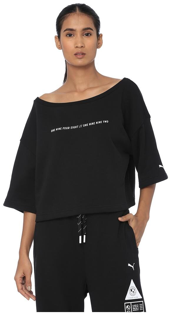 

Puma Women Printed Sweatshirt - Black