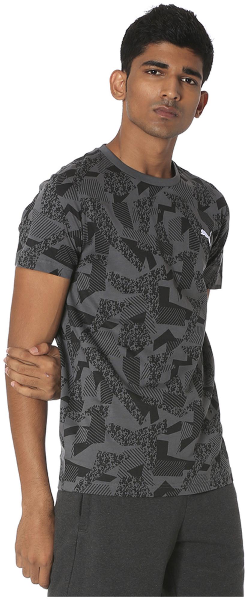 

Puma Men Grey Regular fit Cotton Round neck T-Shirt - Pack Of 1
