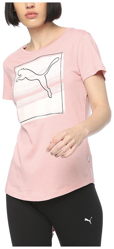 

Puma Women Pink Regular fit Round neck Cotton T shirt