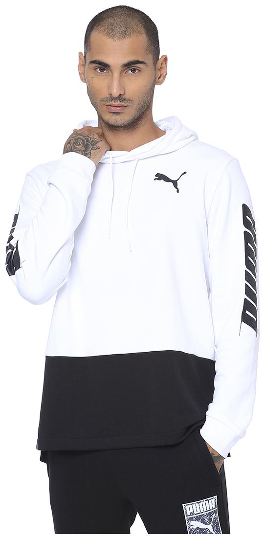 

Puma Men White Hooded Hoodie