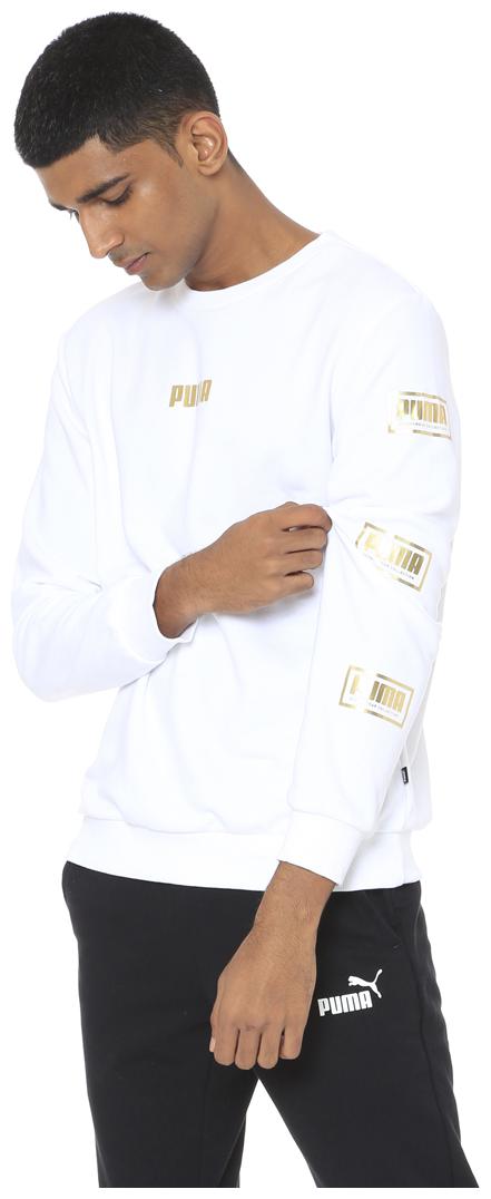 

Puma Men White Round neck Sweatshirt