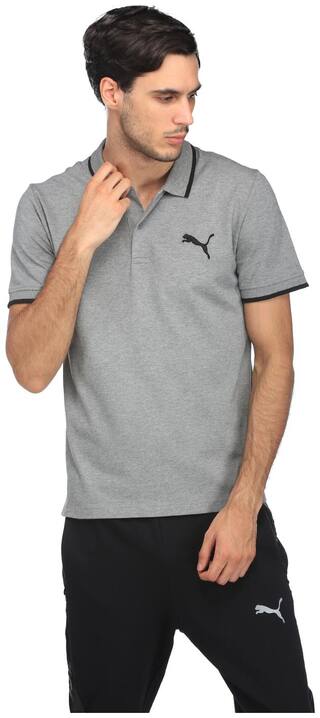 Puma Grey Men Regular T-Shirts