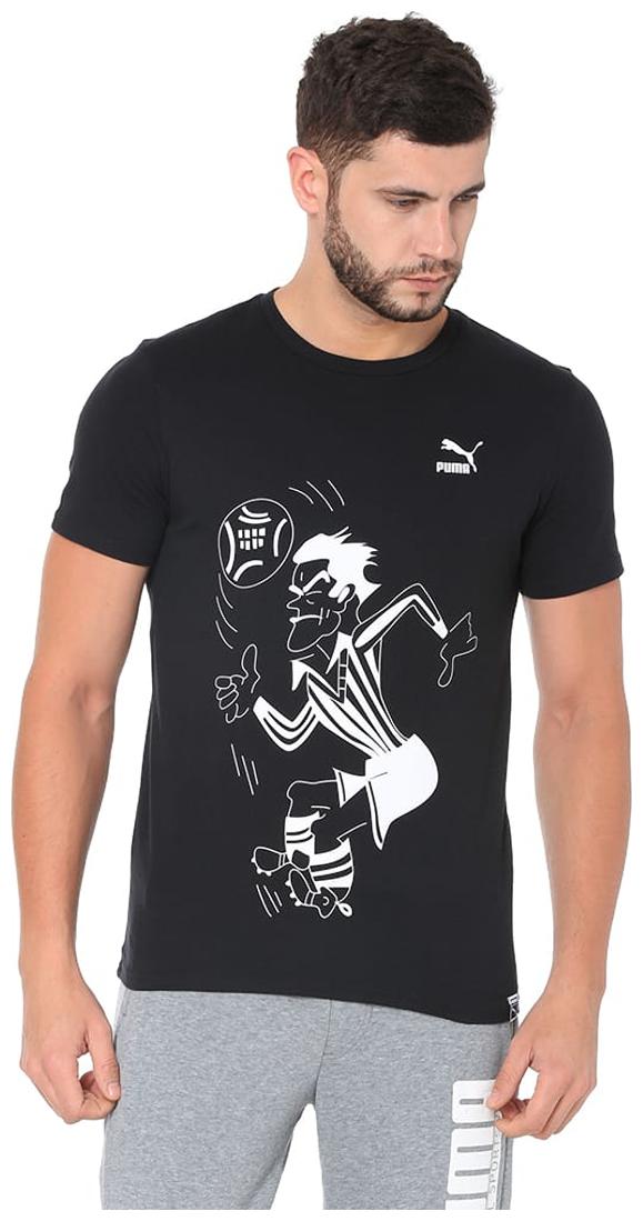 

Puma Men Black Regular fit Cotton Blend Round neck T-Shirt - Pack Of 1