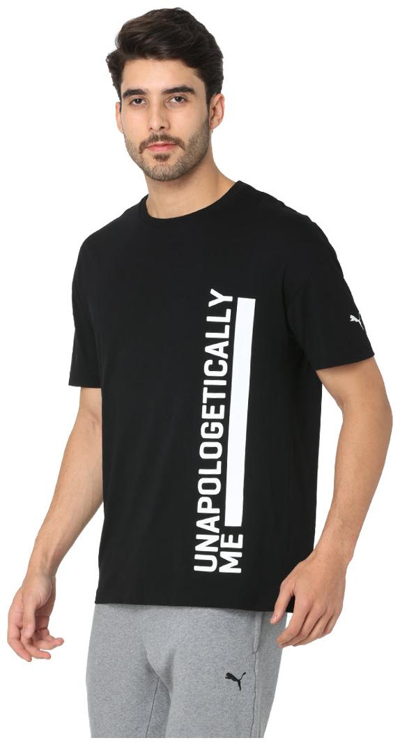 

Puma Men Black Regular fit Cotton Round neck T-Shirt - Pack Of 1