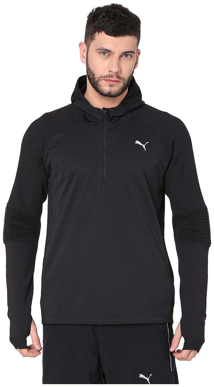 

Puma Men Black Hooded Sweatshirt