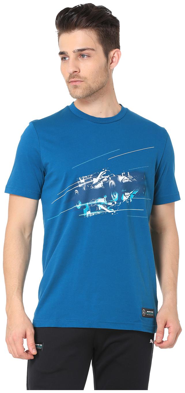 

Puma Men Blue Loose fit Cotton Blend Round neck T-Shirt - Pack Of 1