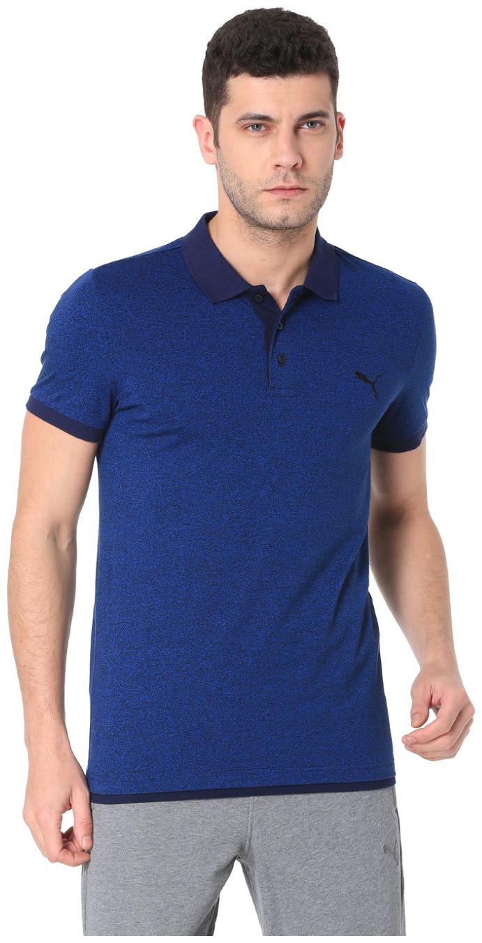 

Puma Men Blue Regular fit Cotton Blend Polo collar T-Shirt - Pack Of 1