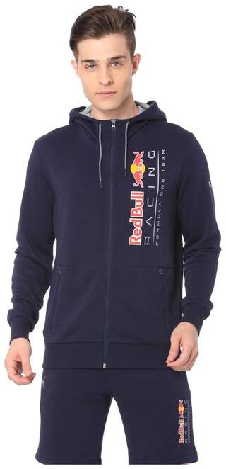 Puma Men Blue Printed Sports jacket