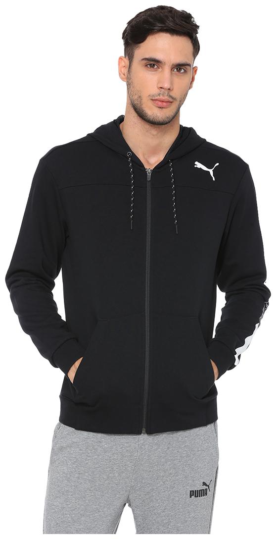 

PUMA Men Cotton Sports Jackets Sweatshirts Black