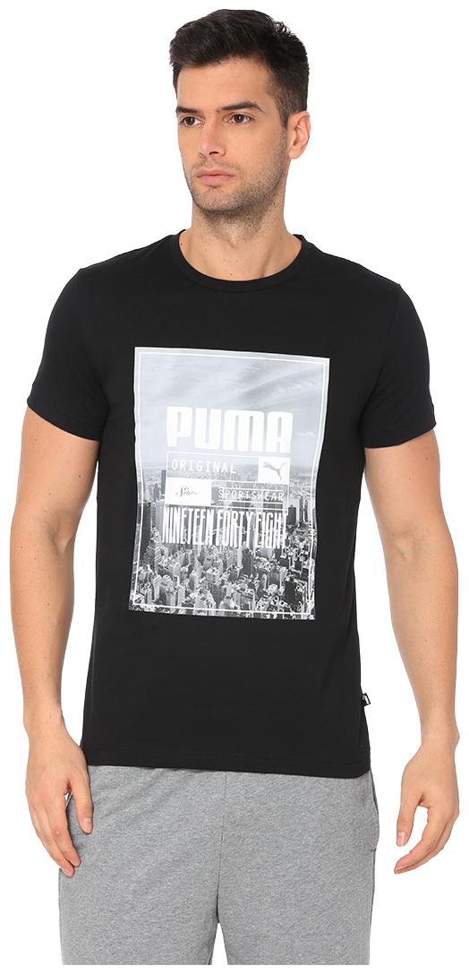 

Puma Men Black Regular fit Cotton Round neck T-Shirt - Pack Of 1