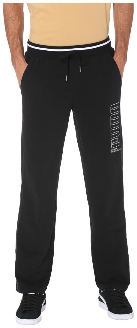 

PUMA Men Cotton Track Pants Black