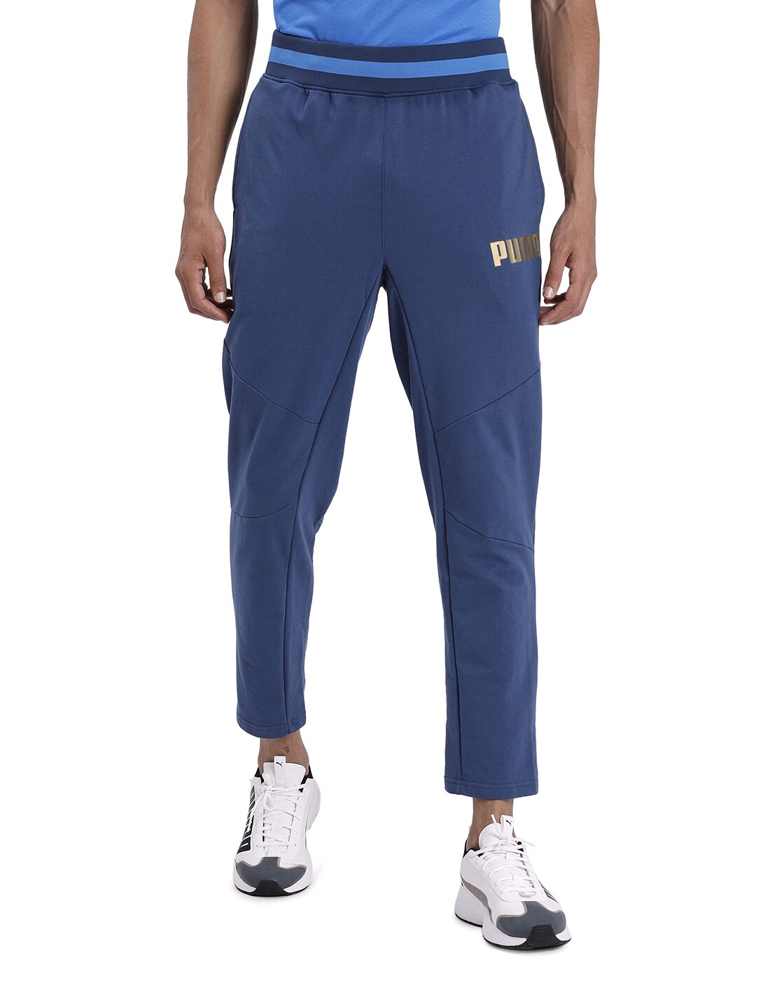

Puma Men Blue Solid Regular fit Track pants