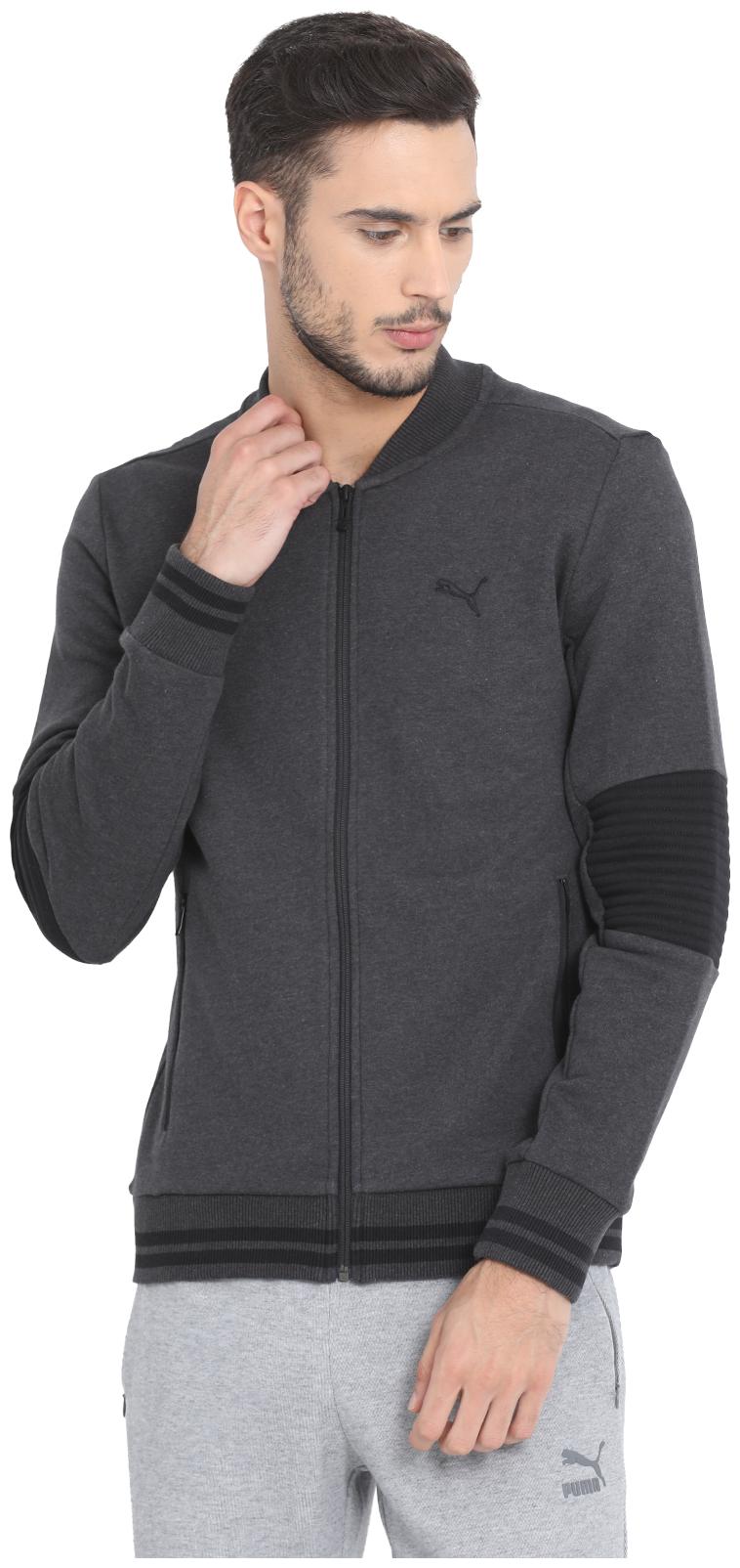 

Puma Men Grey Solid Quilted jacket